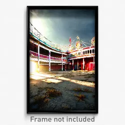 Pixel Art Poster - Abandoned Circus (8 Bit Psychedelic Trippy Video Game Print)