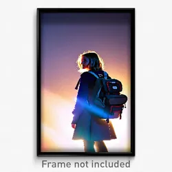 Pixel Art Poster - Homely Backpack (8 Bit Psychedelic Trippy Video Game Print)