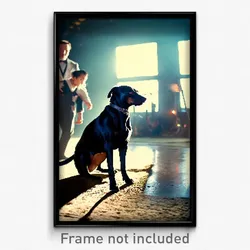 Pixel Art Poster - Unsightly Dog (8 Bit Psychedelic Trippy Video Game Print)
