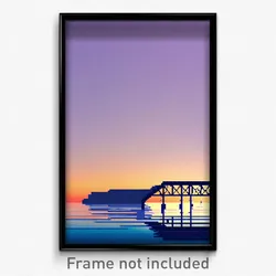 Pixel Art Poster - Simple Berth (8 Bit Psychedelic Trippy Video Game Print)