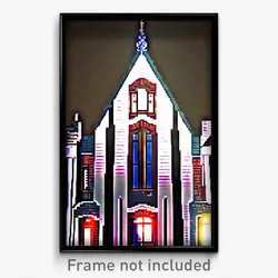 Pixel Art Poster - Valuable American Architecture (8 Bit Video Game Print)