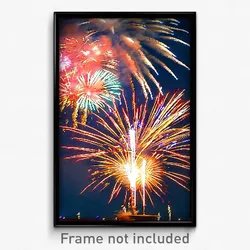 Pixel Art Poster - Valuable Fireworks (8 Bit Psychedelic Video Game Print)
