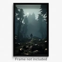 Pixel Art Poster - Dark Wilderness (8 Bit Psychedelic Trippy Video Game Print)