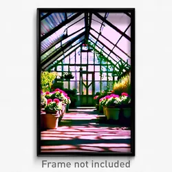 Pixel Art Poster - Beloved Greenhouse (8 Bit Psychedelic Video Game Print)