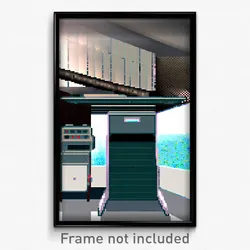 Pixel Art Poster - Mushy Drying Machine (8 Bit Psychedelic Video Game Print)