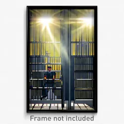 Pixel Art Poster - Sunny Prison (8 Bit Psychedelic Trippy Video Game Print)