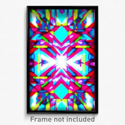 Pixel Art Poster - Kaleidoscopic Laboratory (8 Bit Psychedelic Video Game Print)