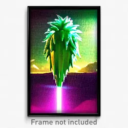 Pixel Art Poster - Authentic Spike (8 Bit Psychedelic Trippy Video Game Print)