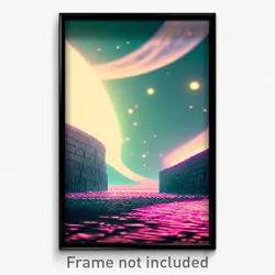 Pixel Art Poster - Swirly Dike (8 Bit Psychedelic Trippy Weird Video Game Print)