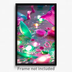 Pixel Art Poster - Beautiful Plastic (8 Bit Psychedelic Trippy Video Game Print)