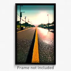 Pixel Art Poster - Distant Avenue (8 Bit Psychedelic Trippy Video Game Print)