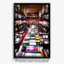 Pixel Art Poster - Grand Book Store (8 Bit Psychedelic Trippy Video Game Print)