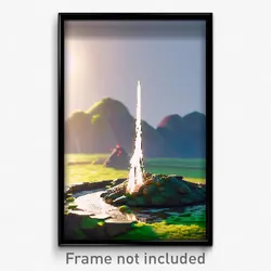 Pixel Art Poster - Fluid Motte (8 Bit Psychedelic Trippy Weird Video Game Print)