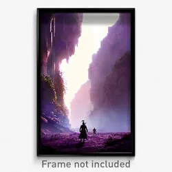 Pixel Art Poster - Adventurous Cavern (8 Bit Psychedelic Video Game Print)