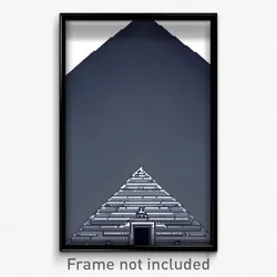 Pixel Art Poster - Gray Pyramid (8 Bit Psychedelic Trippy Video Game Print)