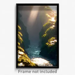 Pixel Art Poster - Unrealistic Ravine (8 Bit Psychedelic Video Game Print)