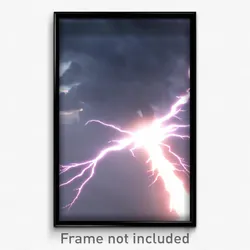 Pixel Art Poster - Dangerous Storm (8 Bit Psychedelic Trippy Video Game Print)