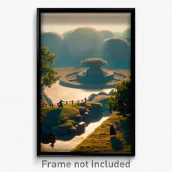 Pixel Art Poster - Old Fashioned Meander (8 Bit Psychedelic Video Game Print)
