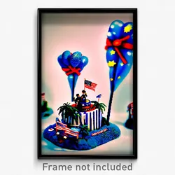 Pixel Art Poster - Miniature Independence Day (8 Bit Video Game Print)