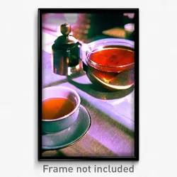 Pixel Art Poster - Energetic Hot Tea (8 Bit Psychedelic Trippy Video Game Print)