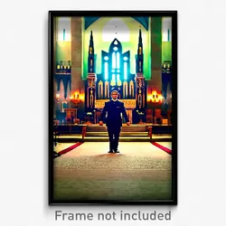 Pixel Art Poster - Thick Synagogue (8 Bit Psychedelic Trippy Video Game Print)