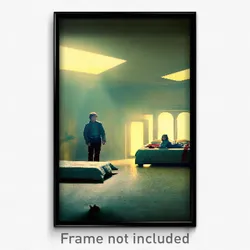 Pixel Art Poster - Extra Small Bedlam (8 Bit Psychedelic Video Game Print)