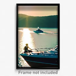Pixel Art Poster - Wide Boat (8 Bit Psychedelic Trippy Weird Video Game Print)