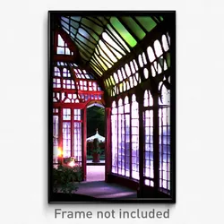 Pixel Art Poster - Silly Conservatory (8 Bit Psychedelic Video Game Print)