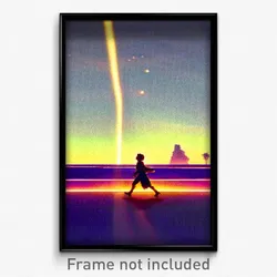 Pixel Art Poster - Beloved Route (8 Bit Psychedelic Trippy Video Game Print)
