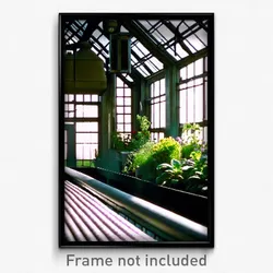 Pixel Art Poster - Clean Greenhouse (8 Bit Psychedelic Trippy Video Game Print)