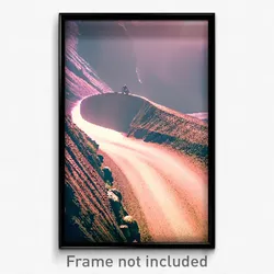 Pixel Art Poster - Huge Switchback (8 Bit Psychedelic Trippy Video Game Print)