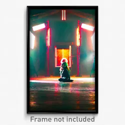 Pixel Art Poster - Zany Madhouse (8 Bit Psychedelic Trippy Video Game Print)