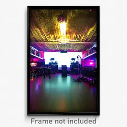 Pixel Art Poster - Creepy Music Venue (8 Bit Psychedelic Video Game Print)