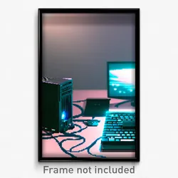 Pixel Art Poster - Wavy Computer (8 Bit Psychedelic Trippy Video Game Print)