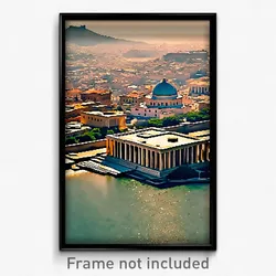 Pixel Art Poster - Unkempt Acropolis (8 Bit Psychedelic Trippy Video Game Print)