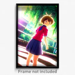 Pixel Art Poster - Sentimental Anime (8 Bit Psychedelic Trippy Video Game Print)
