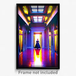 Pixel Art Poster - Large Vestibule (8 Bit Psychedelic Trippy Video Game Print)
