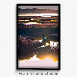 Pixel Art Poster - Dramatic Wetland (8 Bit Psychedelic Trippy Video Game Print)