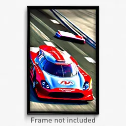 Pixel Art Poster - Vivacious Racecar (8 Bit Psychedelic Trippy Video Game Print)