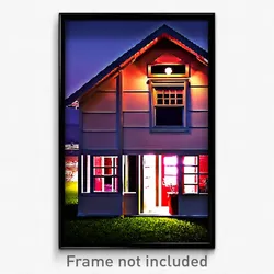 Pixel Art Poster - Terrific Outbuilding (8 Bit Psychedelic Video Game Print)