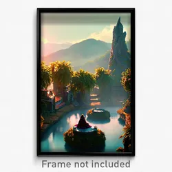 Pixel Art Poster - Hard To Find Resting Place (8 Bit Video Game Print)