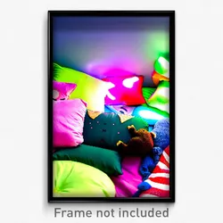 Pixel Art Poster - Cute Pillow (8 Bit Psychedelic Trippy Weird Video Game Print)
