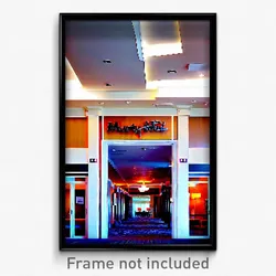 Pixel Art Poster - Musty Hotel Lobby (8 Bit Psychedelic Trippy Video Game Print)
