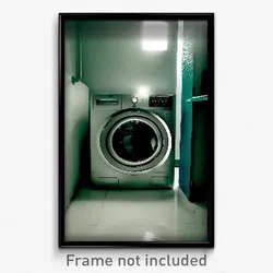 Pixel Art Poster - Dreary Washing Machine (8 Bit Psychedelic Video Game Print)