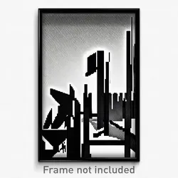 Pixel Art Poster - Black And White Stocks (8 Bit Psychedelic Video Game Print)