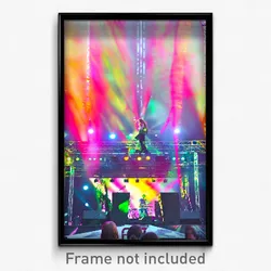 Pixel Art Poster - Distorted Music Festival (8 Bit Psychedelic Video Game Print)