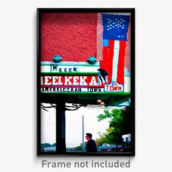 Pixel Art Poster - Meek American Town (8 Bit Psychedelic Video Game Print)