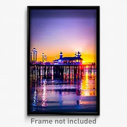 Pixel Art Poster - Superb Pier (8 Bit Psychedelic Trippy Weird Video Game Print)