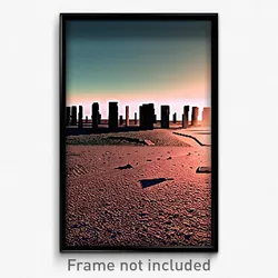 Pixel Art Poster - Barren Henge (8 Bit Psychedelic Trippy Video Game Print)