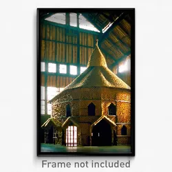 Pixel Art Poster - Terrific Granary (8 Bit Psychedelic Trippy Video Game Print)